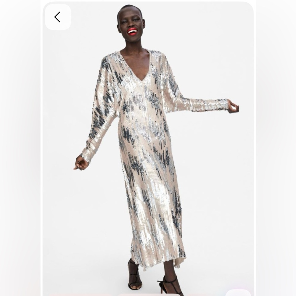 Zara Sequin Midi Dress
